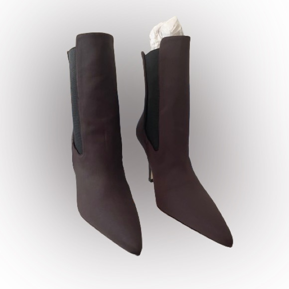 🧨Last chance🧨Good American Kickstand Neoprene Chocolate Brown Booties 10.5 10 - Picture 2 of 4